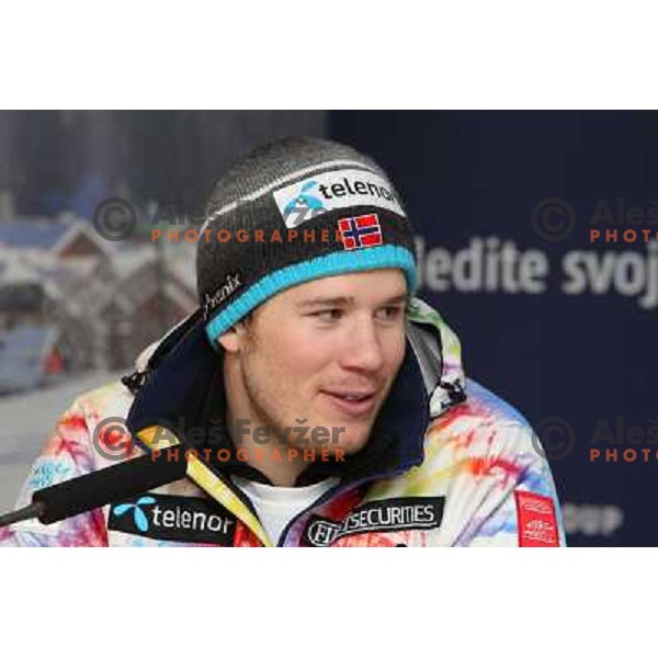 Kjetil Jansrud of Norway at press conference after AUDI FIS World Cup Giant Slalom race for Vitranc Cup in Kranjska Gora, Slovenia 30.1.2010 