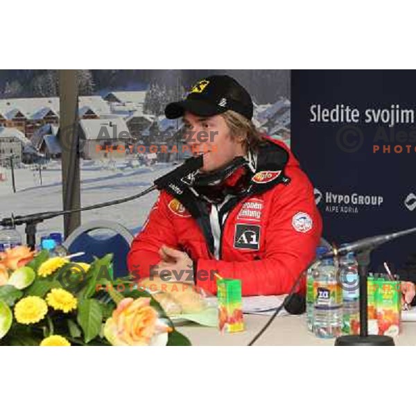 Marcel Hirscher of Austria at press conference after AUDI FIS World Cup Giant Slalom race for Vitranc Cup in Kranjska Gora, Slovenia 30.1.2010 