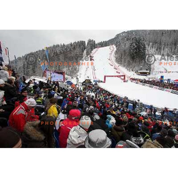 in finish after second run of AUDI FIS World Cup Giant Slalom race for Vitranc Cup in Kranjska Gora, Slovenia 30.1.2010 