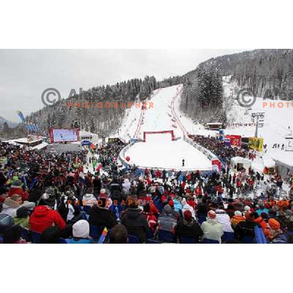 in finish after second run of AUDI FIS World Cup Giant Slalom race for Vitranc Cup in Kranjska Gora, Slovenia 30.1.2010 