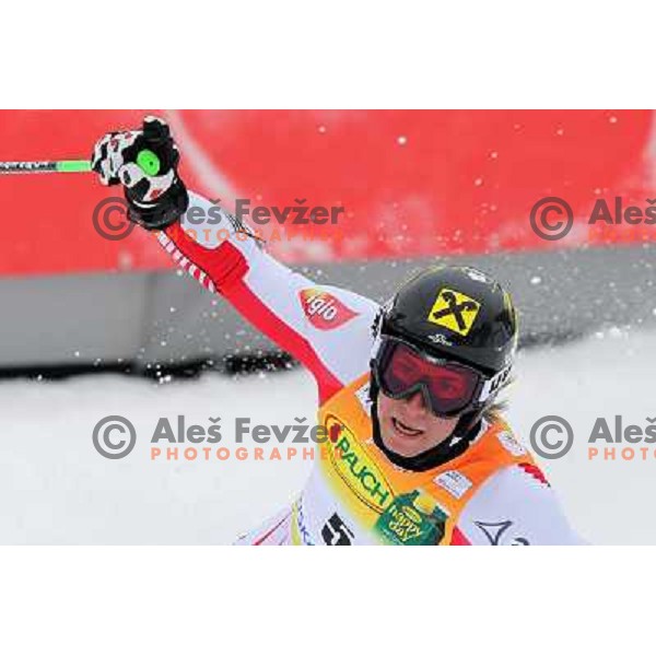 Marcel Hirscher of Austria in finish after second run of AUDI FIS World Cup Giant Slalom race for Vitranc Cup in Kranjska Gora, Slovenia 30.1.2010 