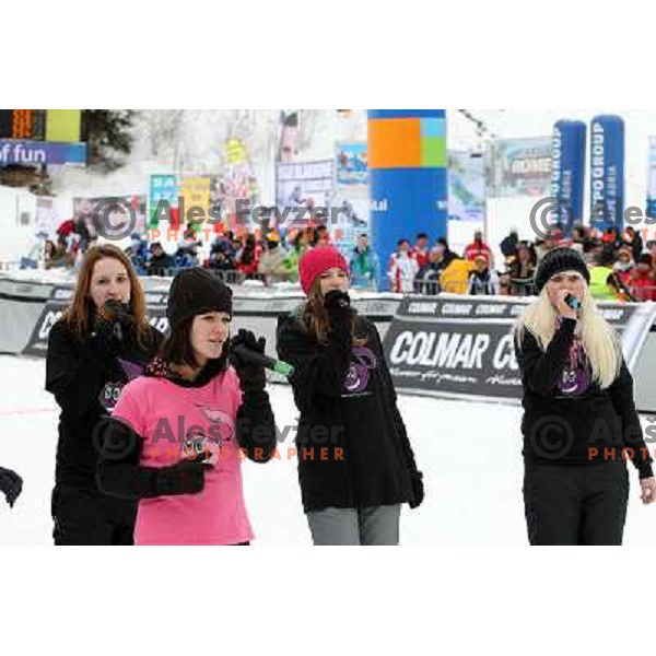 in finish after second run of AUDI FIS World Cup Giant Slalom race for Vitranc Cup in Kranjska Gora, Slovenia 30.1.2010 