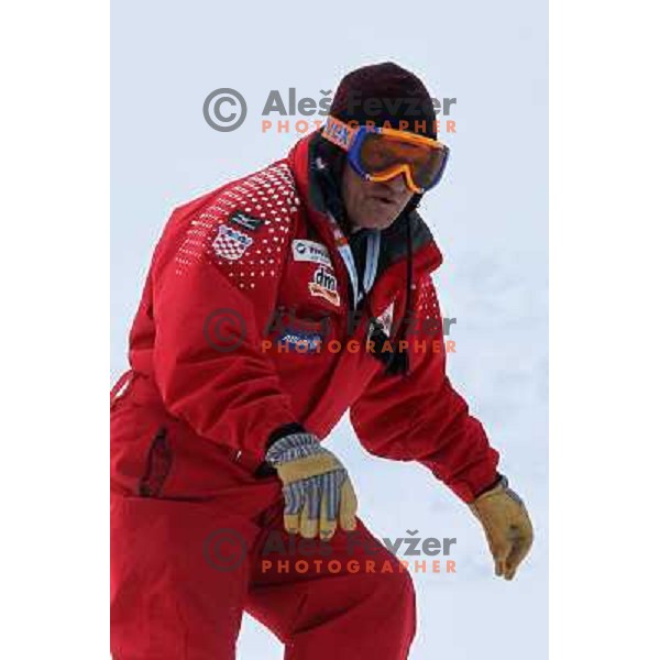 Ante Kostelic during course inspection before AUDI FIS World Cup Giant Slalom race for Vitranc Cup in Kranjska Gora, Slovenia 30.1.2010 