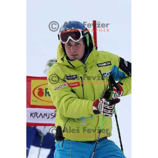 Matic Skube during course inspection before AUDI FIS World Cup Giant Slalom race for Vitranc Cup in Kranjska Gora, Slovenia 30.1.2010 