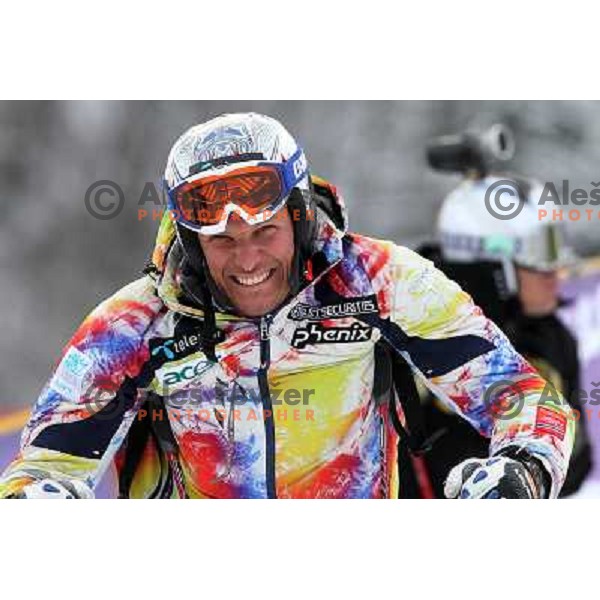Axel Lund Svindal during course inspection before AUDI FIS World Cup Giant Slalom race for Vitranc Cup in Kranjska Gora, Slovenia 30.1.2010 