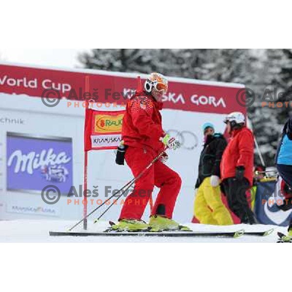  Ivica Kostelic during course inspection before AUDI FIS World Cup Giant Slalom race for Vitranc Cup in Kranjska Gora, Slovenia 30.1.2010 