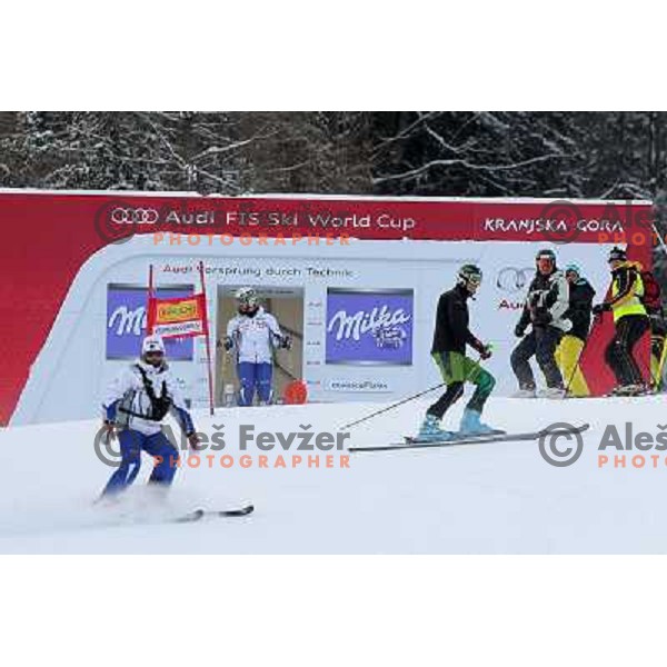  during course inspection before AUDI FIS World Cup Giant Slalom race for Vitranc Cup in Kranjska Gora, Slovenia 30.1.2010 