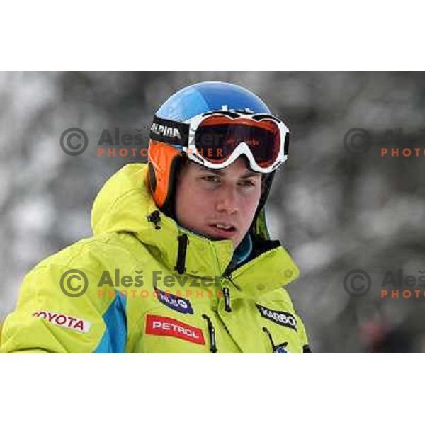 Matic Skube during course inspection before AUDI FIS World Cup Giant Slalom race for Vitranc Cup in Kranjska Gora, Slovenia 30.1.2010 
