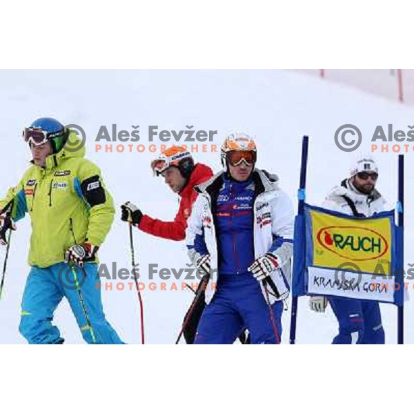 Matic Skube during course inspection before AUDI FIS World Cup Giant Slalom race for Vitranc Cup in Kranjska Gora, Slovenia 30.1.2010 