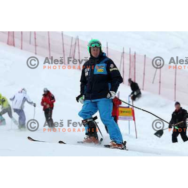 Ted Ligety during course inspection before AUDI FIS World Cup Giant Slalom race for Vitranc Cup in Kranjska Gora, Slovenia 30.1.2010 