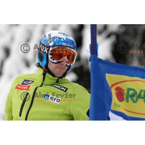 Ales Gorza during course inspection before AUDI FIS World Cup Giant Slalom race for Vitranc Cup in Kranjska Gora, Slovenia 30.1.2010 