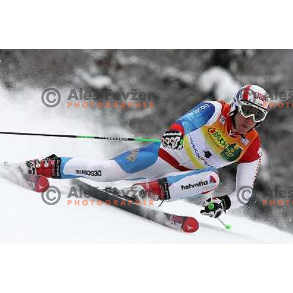 Carlo Janka during first run of AUDI FIS World Cup Giant Slalom race in Kranjska Gora, Slovenia 30.1.2010 