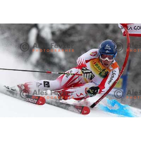 Benjamin Raich during first run of AUDI FIS World Cup Giant Slalom race in Kranjska Gora, Slovenia 30.1.2010 