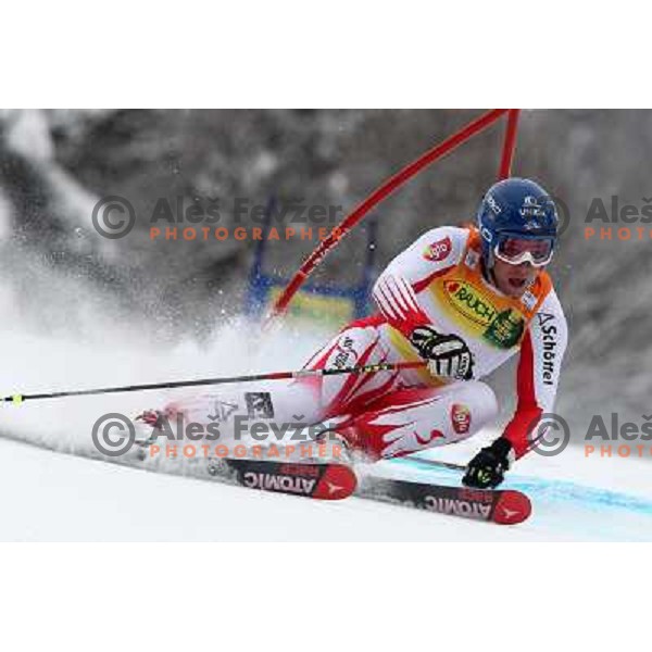 Benjamin Raich during first run of AUDI FIS World Cup Giant Slalom race in Kranjska Gora, Slovenia 30.1.2010 