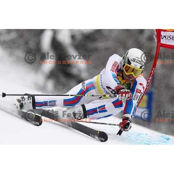Mermillod Blondin during first run of AUDI FIS World Cup Giant Slalom race in Kranjska Gora, Slovenia 30.1.2010 
