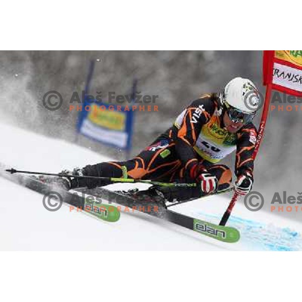 Ondrej Bank during first run of AUDI FIS World Cup Giant Slalom race in Kranjska Gora, Slovenia 30.1.2010 