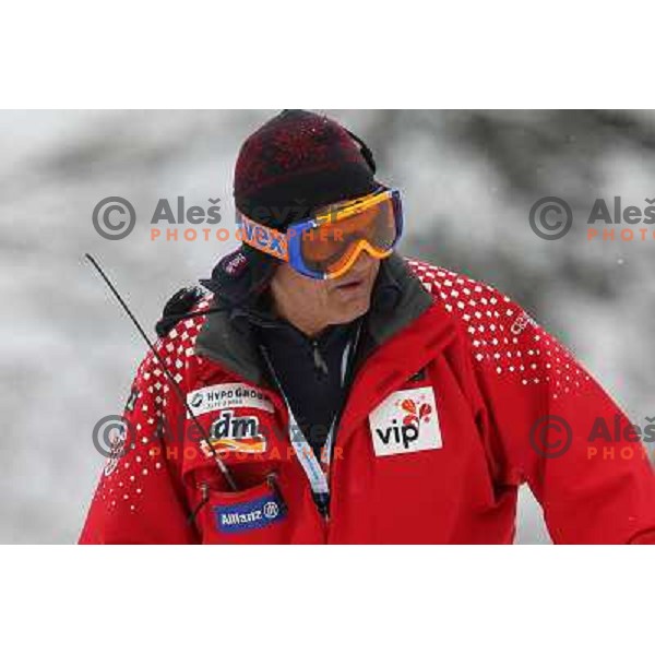 Ante Kostelic during course inspection before AUDI FIS World Cup Giant Slalom race for Vitranc Cup in Kranjska Gora, Slovenia 30.1.2010 