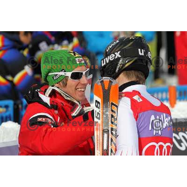 Marcel Hirscher after second run of AUDI FIS World Cup Slalom race for Vitranc Cup in Kranjska Gora, Slovenia 31.1.2010 