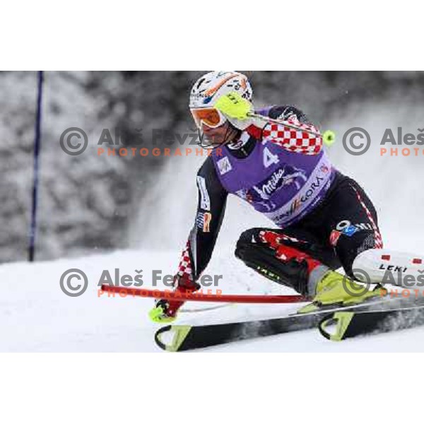 Ivica Kostelic during first run of AUDI FIS World Cup Slalom race for Vitranc Cup in Kranjska Gora, Slovenia 31.1.2010 