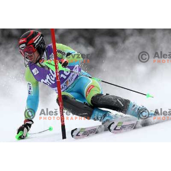 during first run of AUDI FIS World Cup Slalom race for Vitranc Cup in Kranjska Gora, Slovenia 31.1.2010 