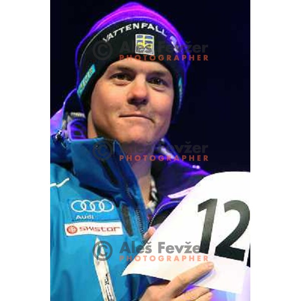 Mattias Hargin during public draw of starting numbers for AUDI FIS World Cup Slalom- Vitranc Cup in Kranjska gora, Slovenia 30.1.2010 