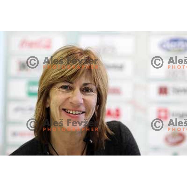 Tanja Polajnar during press conference of RK Krim Mercator in M hotel, Ljubljana 3.2.2010 
