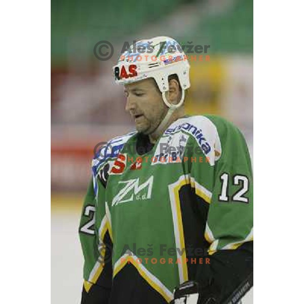 Nik Zupancic in action during ice-hockey match ZM Olimpija- Acroni Jesenice, played in Hala Tivoli , Ljubljana 18.9.2005 