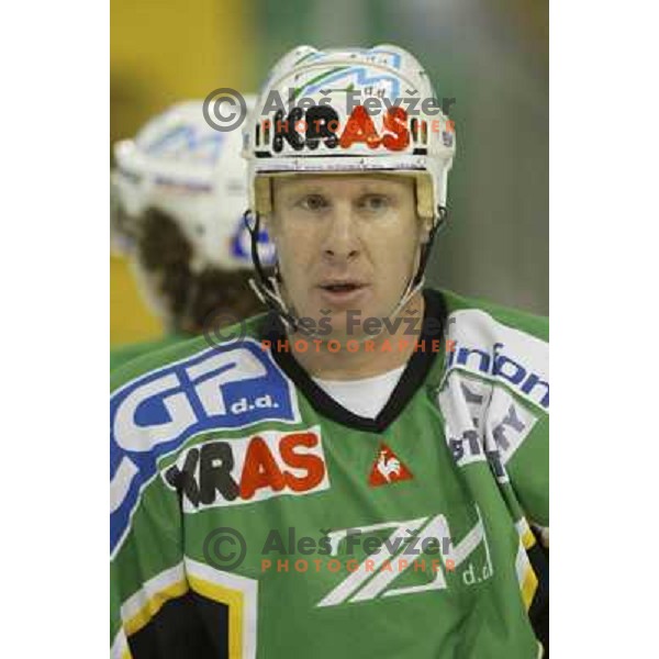 Bojan Zajc in action during ice-hockey match ZM Olimpija- Acroni Jesenice, played in Hala Tivoli , Ljubljana 18.9.2005 