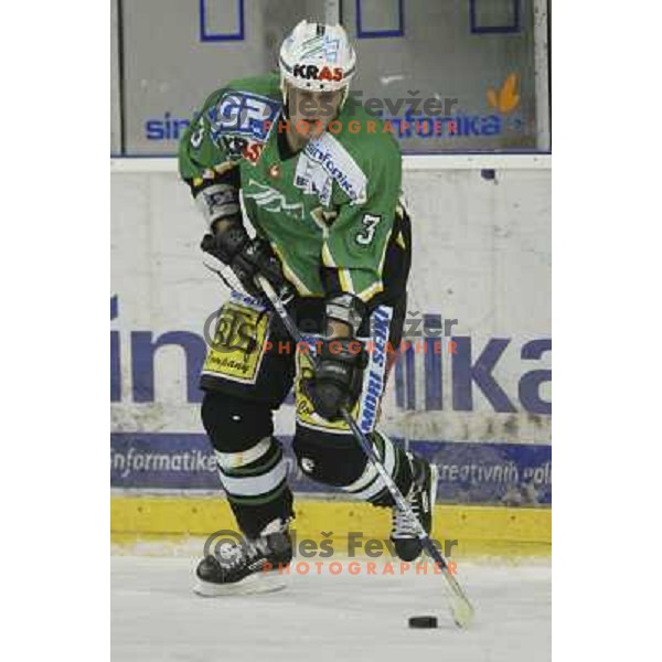  Ziga Svete in action during ice-hockey match ZM Olimpija- Acroni Jesenice, played in Hala Tivoli , Ljubljana 18.9.2005 