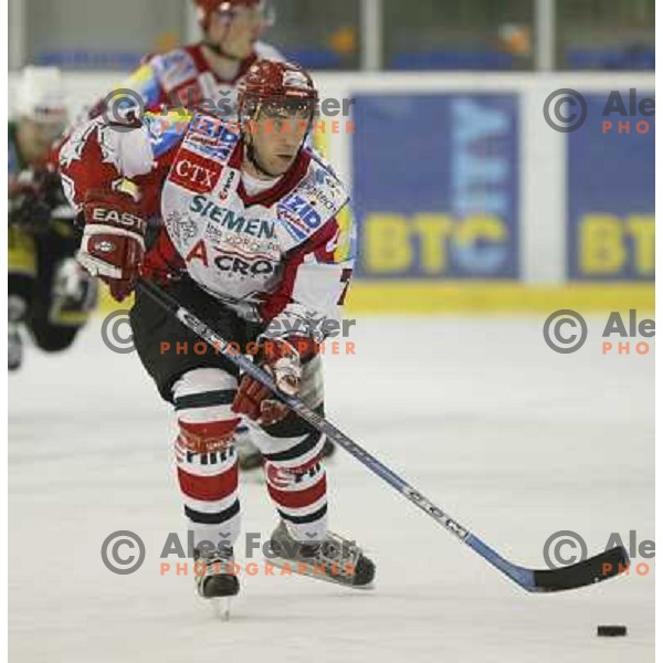 Mitja Sotlar in action during ice-hockey match ZM Olimpija- Acroni Jesenice, played in Hala Tivoli , Ljubljana 18.9.2005 