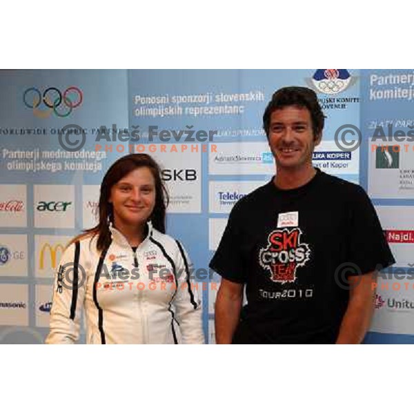 Sasa Faric, Primoz Vrhovnik during press conference of Slovenia Olympic Commite (OKS) in Ljubljana, Slovenia 21.9.2009 