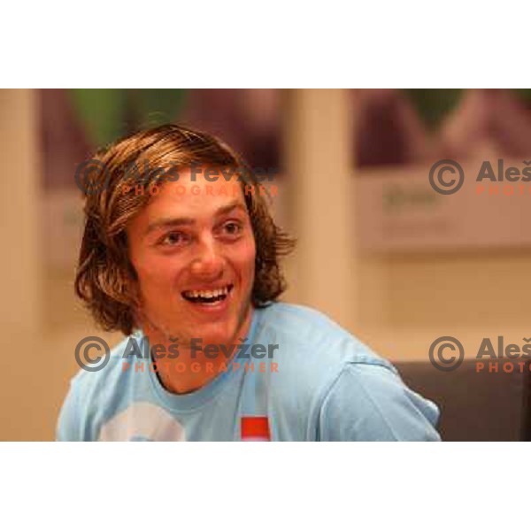 Rok Perko during press conference of Slovenia Olympic Commite (OKS) in Ljubljana, Slovenia 21.9.2009 