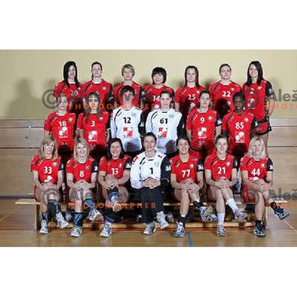 RK Krim Mercator team rooster for 2009-2010 season . Photo taken in Ljubljana, Slovenia 4.2.2010 
