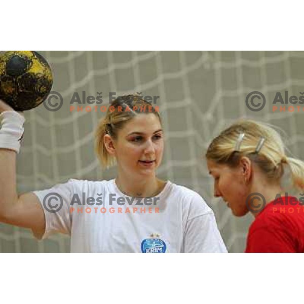 Katarina Mavsar in action during practice session of RK Krim Mercator in Ljubljana, Slovenia 4.2.2010 