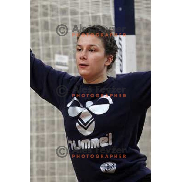 Jelena Grubisic in action during practice session of RK Krim Mercator in Ljubljana, Slovenia 4.2.2010 