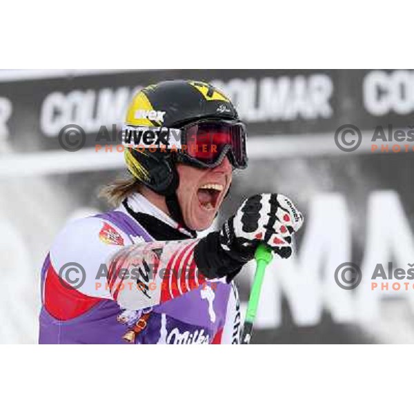 Marcel Hirscher of Austria in finish after second run of AUDI FIS World Cup Giant Slalom race in Kranjska Gora, Slovenia 29.1.2010 