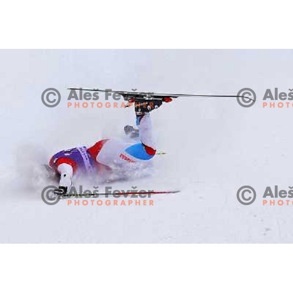 Didier Couche of Switzerland in finish after second run of AUDI FIS World Cup Giant Slalom race in Kranjska Gora, Slovenia 29.1.2010 
