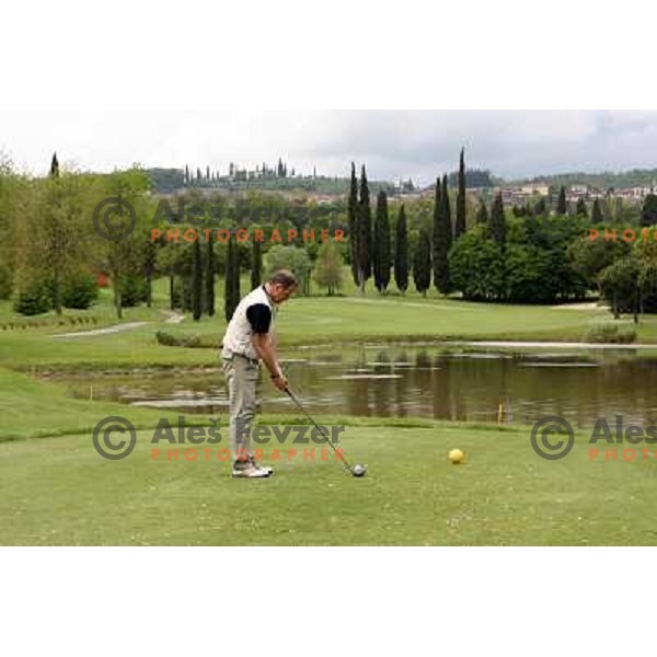 Garda golf, Yellow course, Soiano del Lago, Garda lake, Italy 29.4.2009 