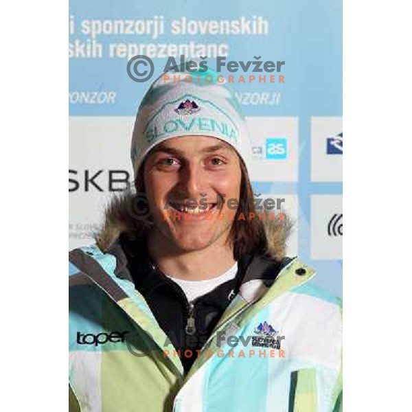 Rok Perko, member of Slovenia Olympic team for 2010 Olympic Games in Vancouver at official presentation at Ljubljana Castle, Slovenia 27.1.2010 