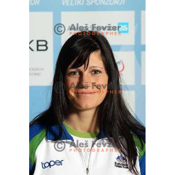Katja Visnar, member of Slovenia Olympic team for 2010 Olympic Games in Vancouver at official presentation at Ljubljana Castle, Slovenia 27.1.2010 