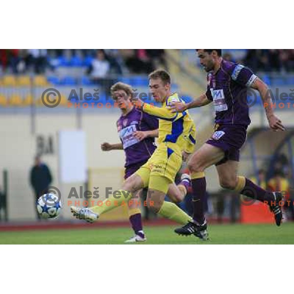action during Prva Liga Telekom Slovenije football match between Domzale and Maribor Pivovarna Lasko in Domzale on June 3, 2006