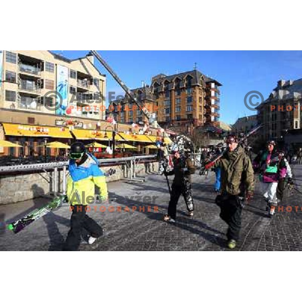  Whistler skiing resort four days before start of Winter Olympic games 2010 Vancouver 