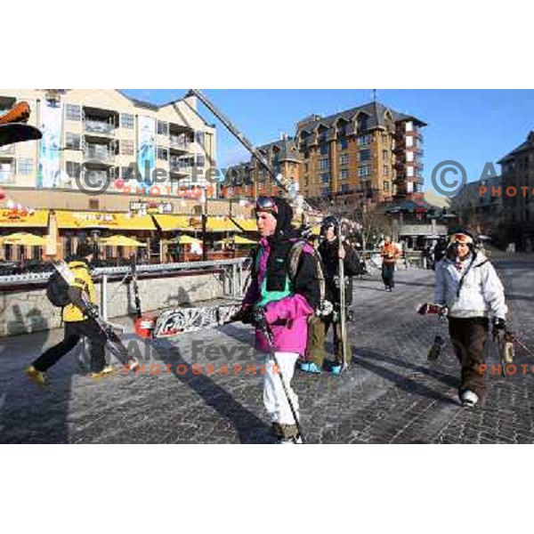  Whistler skiing resort four days before start of Winter Olympic games 2010 Vancouver 