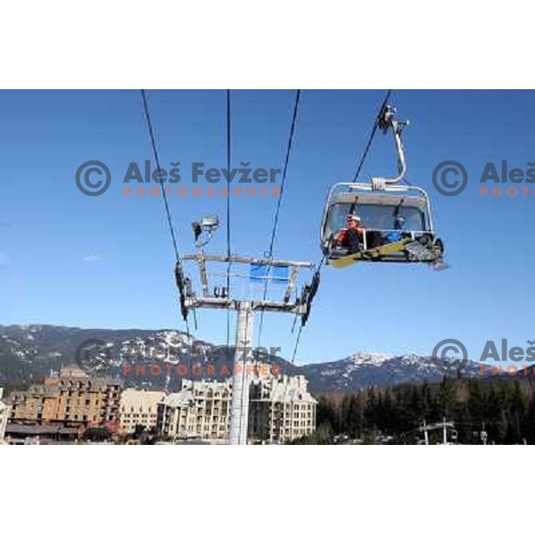  Whistler skiing resort four days before start of Winter Olympic games 2010 Vancouver 