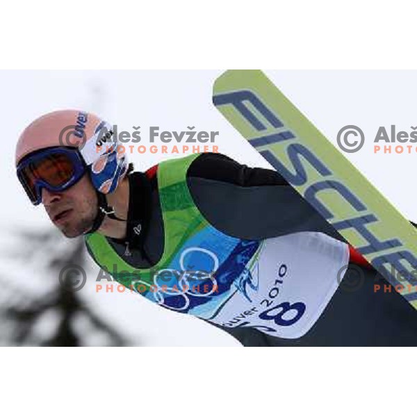 Andreas Kofler (AUT) during qualification round in ski jumping at Normal Hill held in Whistler Olympic park, 2010 Winter Olympic games Vancouver, Canada 12.2.2010 