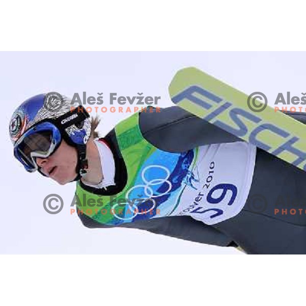 Thomas Morgenstern (AUT) during qualification round in ski jumping at Normal Hill held in Whistler Olympic park, 2010 Winter Olympic games Vancouver, Canada 12.2.2010 