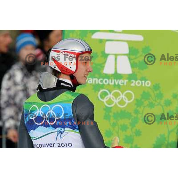 Gregor Schlierenzauer (AUT) during qualification round in ski jumping at Normal Hill held in Whistler Olympic park, 2010 Winter Olympic games Vancouver, Canada 12.2.2010 