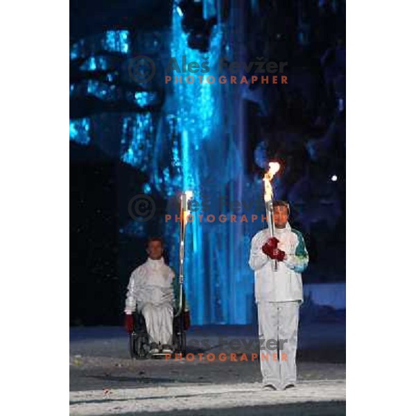 Wayne Gretzky with the torch during Opening Ceremony of Vancouver 2010 Winter Olympic games, Canada 12.2.2010 