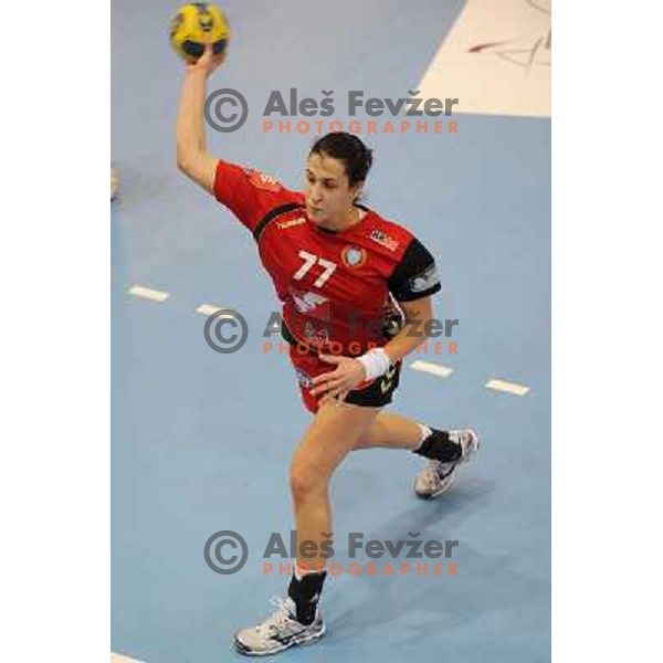 Andreja Lekic at handball game, Krim Mercator - HCL Leipzig, played in Champions league, Ljubljana, 13.01.2010, Krim Mercator won 32:26 