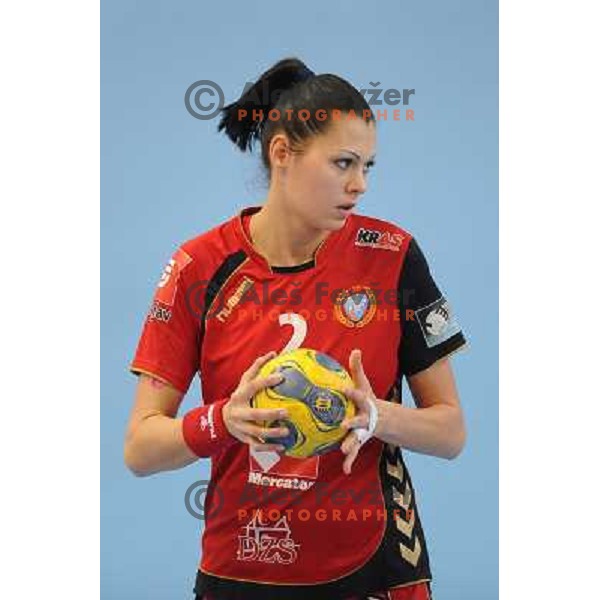 Szandra Zascik at handball game, Krim Mercator - HCL Leipzig, played in Champions league, Ljubljana, 13.01.2010, Krim Mercator won 32:26 